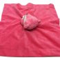 Rare HTF Carters Salmon Pink Fox Rattle Security Blanket Satin Plush Baby Toy