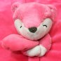 Rare HTF Carters Salmon Pink Fox Rattle Security Blanket Satin Plush Baby Toy