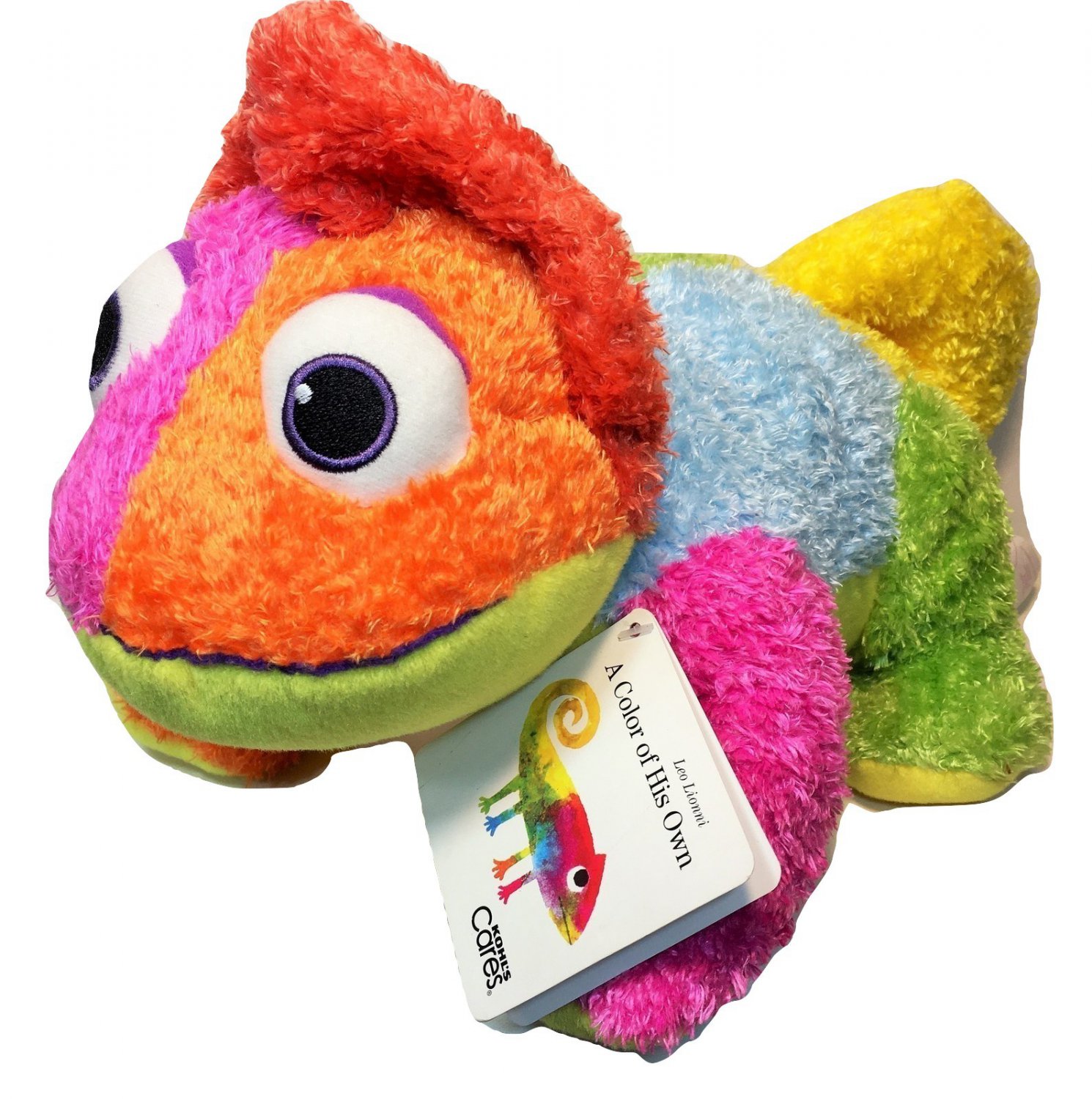 Kohls Plush Rainbow Chameleon A Color of His Own Leo Lionni lizard Iguana NWT
