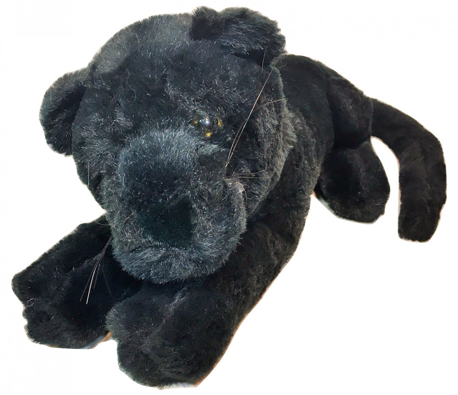 RARE Heunec Black Panther Big Jungle Cat Plush Mauritius Barcelona Plush Toy 28"