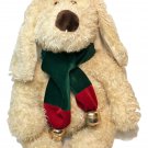 RARE Commonwealth Terrier Dog JUMBO Plush Cream White Puppy Bow Bells Scarf