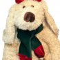 RARE Commonwealth Terrier Dog JUMBO Plush Cream White Puppy Bow Bells Scarf