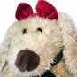 RARE Commonwealth Terrier Dog JUMBO Plush Cream White Puppy Bow Bells Scarf