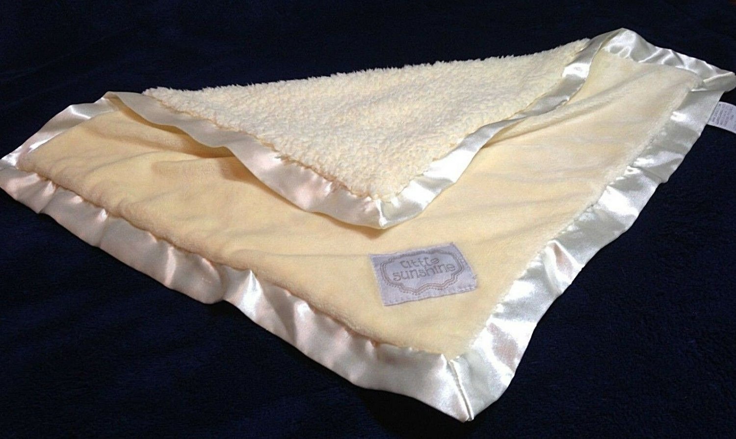 Kathy Ireland Lucky Duck Baby Blanket Little Sunshine Yellow Demdaco Sherpa