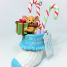 RARE HTF American Greetings Grandson Mouse in Stocking Christmas Gift Ornament RARE HTF American Greetings Grandson Mouse in Stocking Christmas Gift Ornament