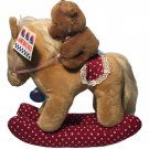 Vintage Dakin Plush Rocking Horse & Friend Bear 1985 Americana Stuffed Animal Vintage Dakin Plush Rocking Horse & Friend Bear 1985 Americana Stuffed Animal