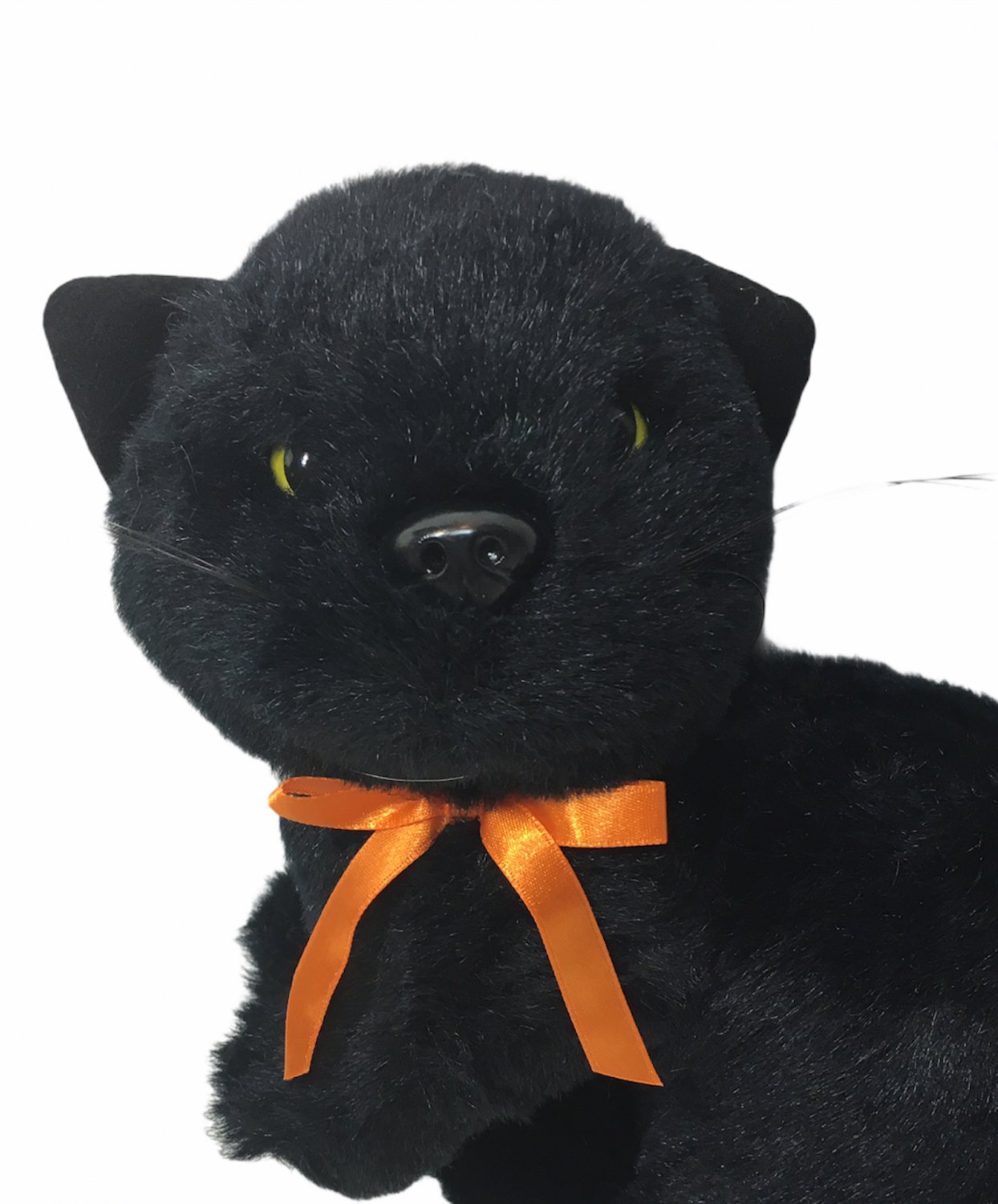 fat black cat plush