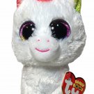 NEW Ty Pixy White Unicorn Beanie Boos Rainbow Sparkle Eyes 6" NWT