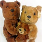 Vintage 1983 Dakin Three Little Bears Plush Family Mama Papa Baby Stuffed Animal Vintage 1983 Dakin Three Little Bears Plush Family Mama Papa Baby Stuffed Animal