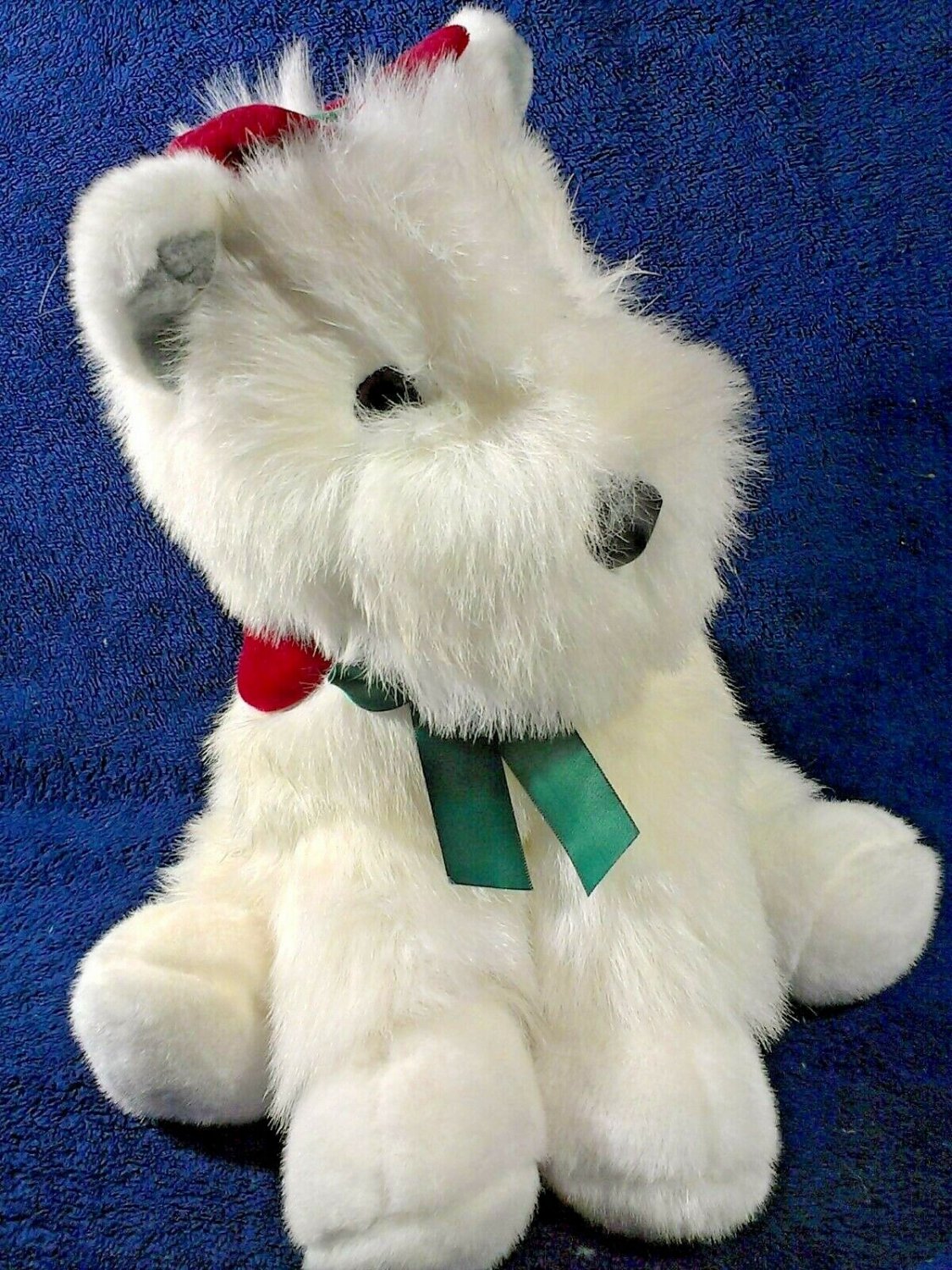 small white dog stuffed animal