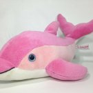 Aurora Pink Dolphin Plush Marine Suffed Animal Bottlenose Ocean Blue Eyes 17"