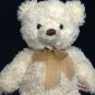 Aurora Teddy Bear Plush Cream Handmade Indonesia Stuffed Animal 12" Bean Bottom