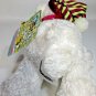 Commonwealth Polar Bear Plush White Stuffed Animal Red Green Striped Scarf NWT
