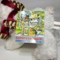 Commonwealth Polar Bear Plush White Stuffed Animal Red Green Striped Scarf NWT