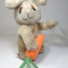 Vintage Dakin Bunny Rabbit Plush w/ Carrot Brown Pink Nose Closed Felt Eyes 8" Vintage Dakin Bunny Rabbit Plush w/ Carrot Brown Pink Nose Closed Felt Eyes 8"