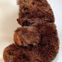Vintage Teddy Bear Plush Cuddle Wit Dark Chestnut Brown Grizzly Stuffed Animal
