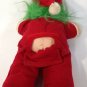 Russ Troll Plush Doll Jangles Green Hair Soft Body Sculpture Red Pajamas Large