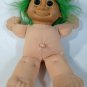 Russ Troll Plush Doll Jangles Green Hair Soft Body Sculpture Red Pajamas Large