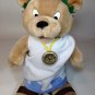 Caesars Palace Toga Teddy Bear Plush Doll Sandals Olive Leaf Headband 12"