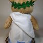 Caesars Palace Toga Teddy Bear Plush Doll Sandals Olive Leaf Headband 12"