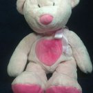 First Impressions Teddy Bear Plush Pink Heart Stuffed Animal Bean 16" Sewn Eyes First Impressions Teddy Bear Plush Pink Heart Stuffed Animal Bean 16" Sewn Eyes