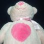 First Impressions Teddy Bear Plush Pink Heart Stuffed Animal Bean 16" Sewn Eyes