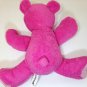 RARE Commonwealth Teddy Bear Pink Berry Floppy Stuffed Animal Plush Beanie 9"