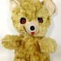 Vintage Teddy Bear Plush Handmade Musical Olive Green Stuffed Animal 16"