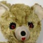 Vintage Teddy Bear Plush Handmade Musical Olive Green Stuffed Animal 16"