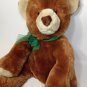 Commonwealth Teddy Bear Plush Large 18" Brown Grizzly Green Bow 2003 Soft Toy