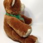 Commonwealth Teddy Bear Plush Large 18" Brown Grizzly Green Bow 2003 Soft Toy