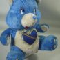 Vintage ETONE Teddy Bear Plush RARE White Blue Heart 14" Lovey Toy Soft Doll