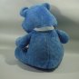 Vintage ETONE Teddy Bear Plush RARE White Blue Heart 14" Lovey Toy Soft Doll