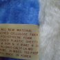 Vintage ETONE Teddy Bear Plush RARE White Blue Heart 14" Lovey Toy Soft Doll