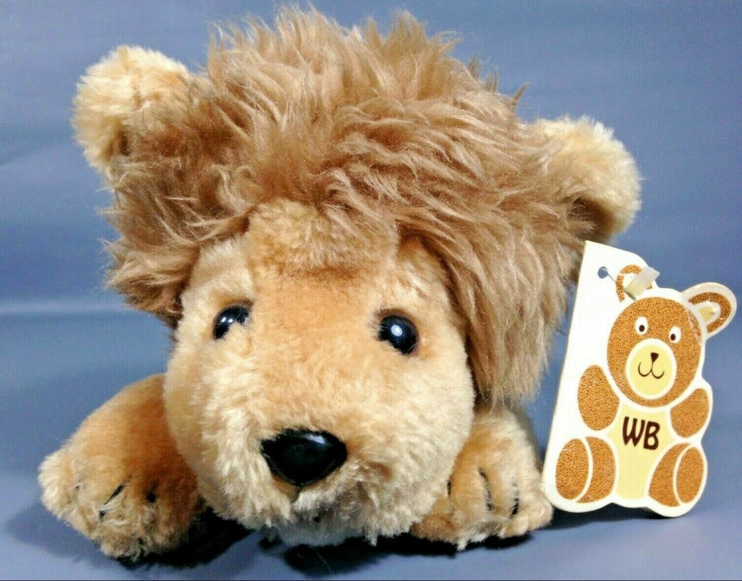 Wallace Berrie Cuddle Ups Lion LOVABLE Plush Vintage 1980 Bean Bag Toy Cat TAG