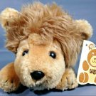 Wallace Berrie Cuddle Ups Lion LOVABLE Plush Vintage 1980 Bean Bag Toy Cat TAG