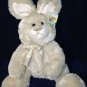 Fiesta Bunny Rabbit Plush Easter Furry Stuffed Animal GIFT TAG 15" Cream Color