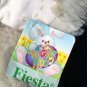 Fiesta Bunny Rabbit Plush Easter Furry Stuffed Animal GIFT TAG 15" Cream Color