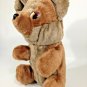 Vintage Teddy Bear Brown Plush Denville Creations Stuffed Animal Korea 10"
