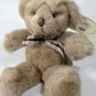 Russ Teddy Bear Plush Caress Soft Pets Tan Stuffed Animal #4568 Brown Bow Tie