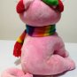 Commonwealth Pink Cat Plush Kitten RARE Stuffed Animal w Earmuffs Scarf 7" Kitty