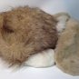 FIESTA Bunny Rabbit Plush Gray White Furry Stuffed Animal Lying 21" Lop Eared