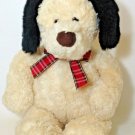 GUND Target Puppy Dog Plush Stuffed Animal Cream Plaid Bow Shaggy Lovey Soft Toy
