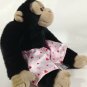 Aurora Rascals Plush Monkey Chimp Look of Love Pink Satin Shorts 10"