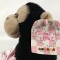 Aurora Rascals Plush Monkey Chimp Look of Love Pink Satin Shorts 10"