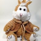 Chrisha Playful Plush Bunny Rabbit Brown White Stuffed Animal Jointed Legs 9" Chrisha Playful Plush Bunny Rabbit Brown White Stuffed Animal Jointed Legs 9"