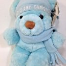 Dakin Blue CUDDLES Teddy Bear Plush Baby's First Christmas with Hat Scarf Tag 8" Dakin Blue CUDDLES Teddy Bear Plush Baby's First Christmas with Hat Scarf Tag 8"