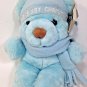 Dakin Blue CUDDLES Teddy Bear Plush Baby's First Christmas with Hat Scarf Tag 8"