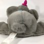 Disney Elephant DUMBO Plush Gray Stuffed Animal Grey Bean Bag Toy 12" Red Hat