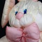 Commonwealth Hot Puffs Bunny Rabbit Plush Puffalump White Pink Stuffed Animal